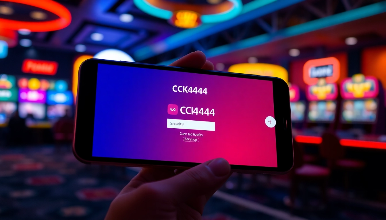 Secure ck4444 login app android interface on a smartphone, showing quick access for online gaming, emphasizing safety and convenience for users.
