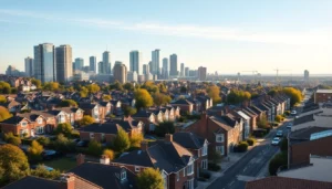 The UK Property Market showing growing residential neighborhoods and investment opportunities