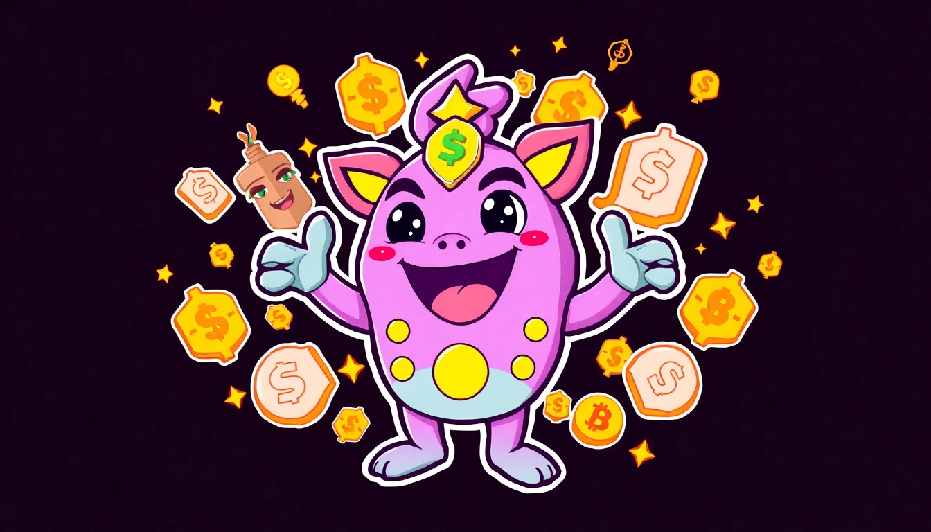 Engaging graphic of APORK Meme Coin with vibrant blockchain and community imagery illustrating
