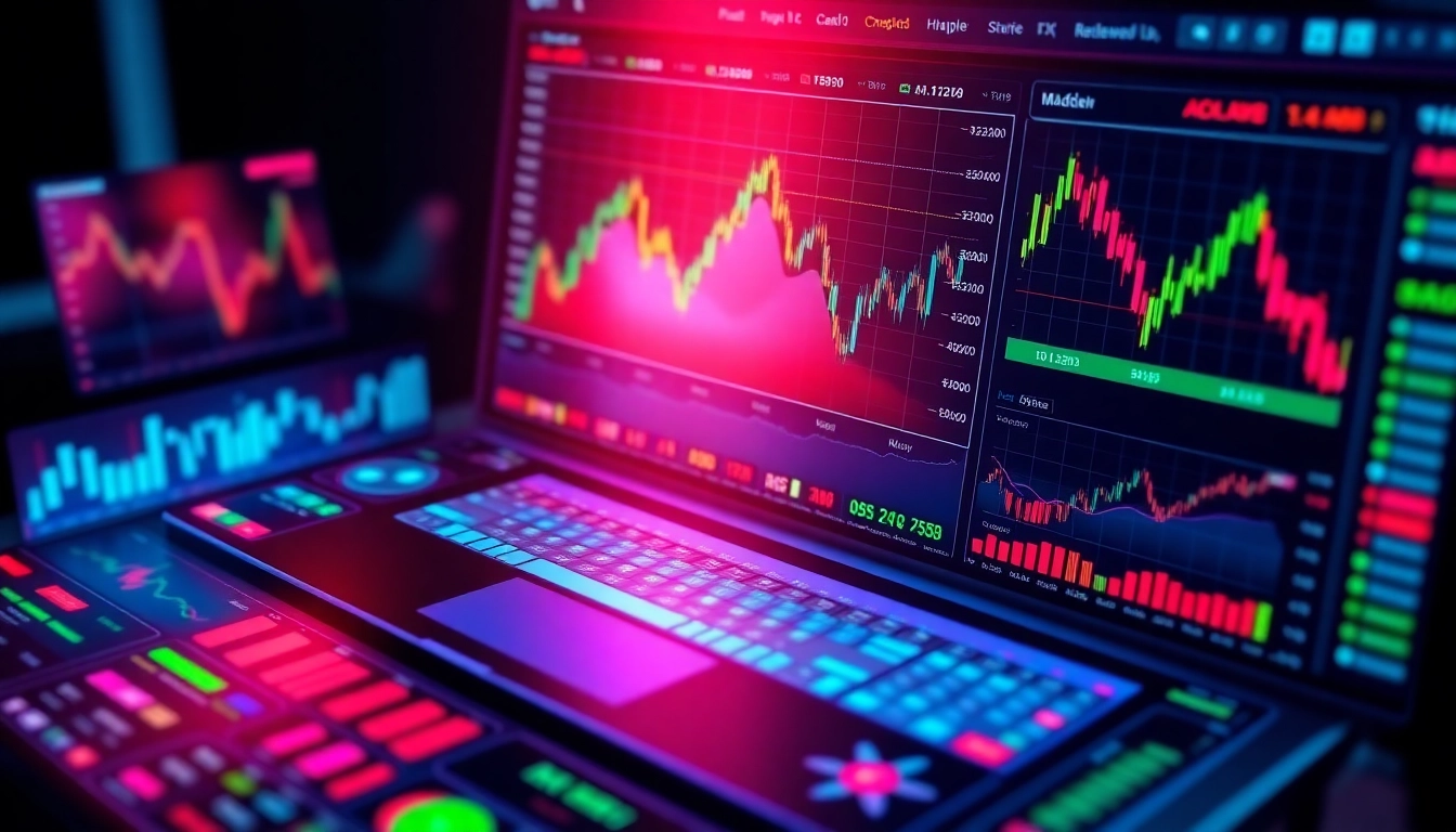 Trading view platform showing live market charts, indicators, and trading tools for traders and